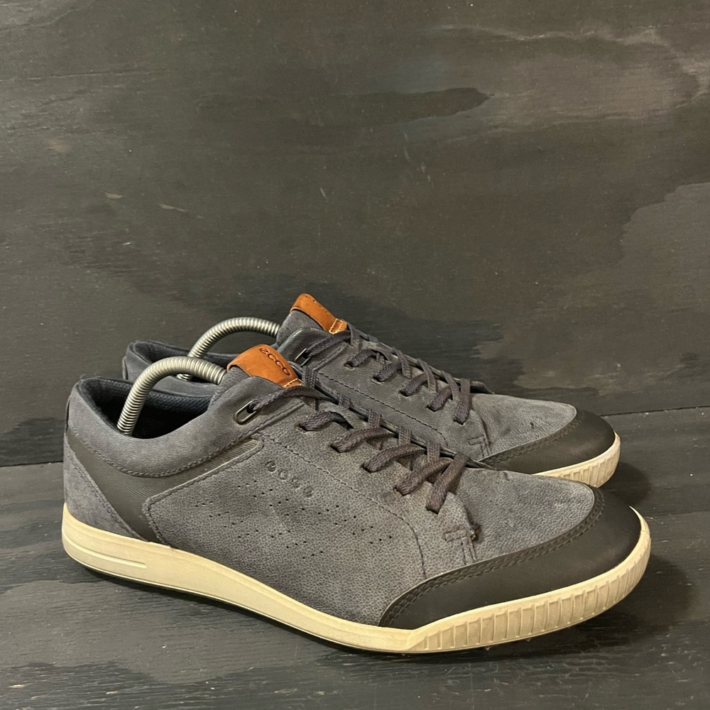 Ecco Street Retro Mens Size 10-10.5 EU 44 Spikeless Golf Shoes Blue Grey